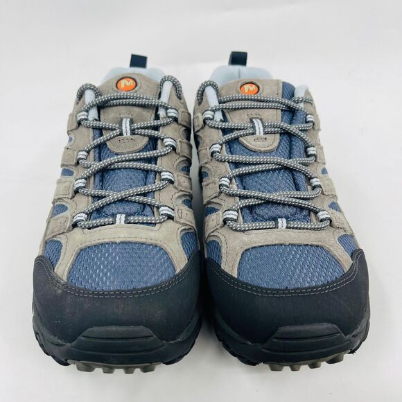 MERRELL WOMEN MOAB 2 VENTILATOR J06014W "SMOKE/BLUE" HIKING SHOES SZ 7.5 - Picture 2 of 5
